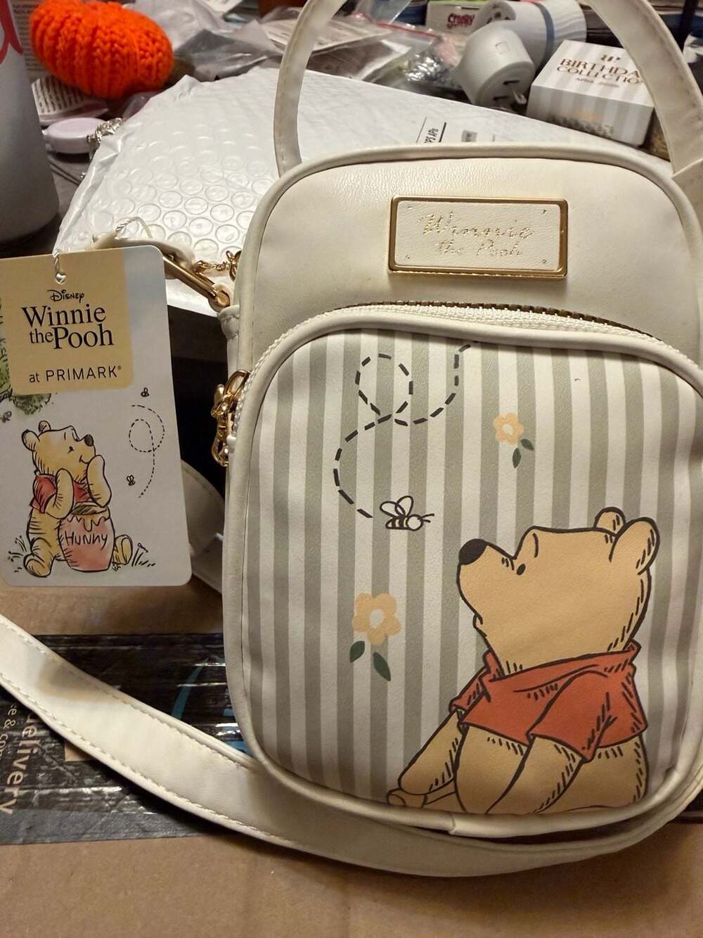 Disney Winnie the Pooh at Primark Striped Crossbody Bag